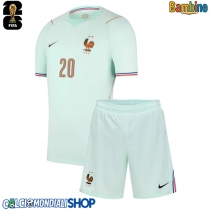 Maglie da calcio Francia Desire Doue #20 Seconda Maglia Bambino Mondiali 2026  Manica Corta (+ Pantaloni corti)